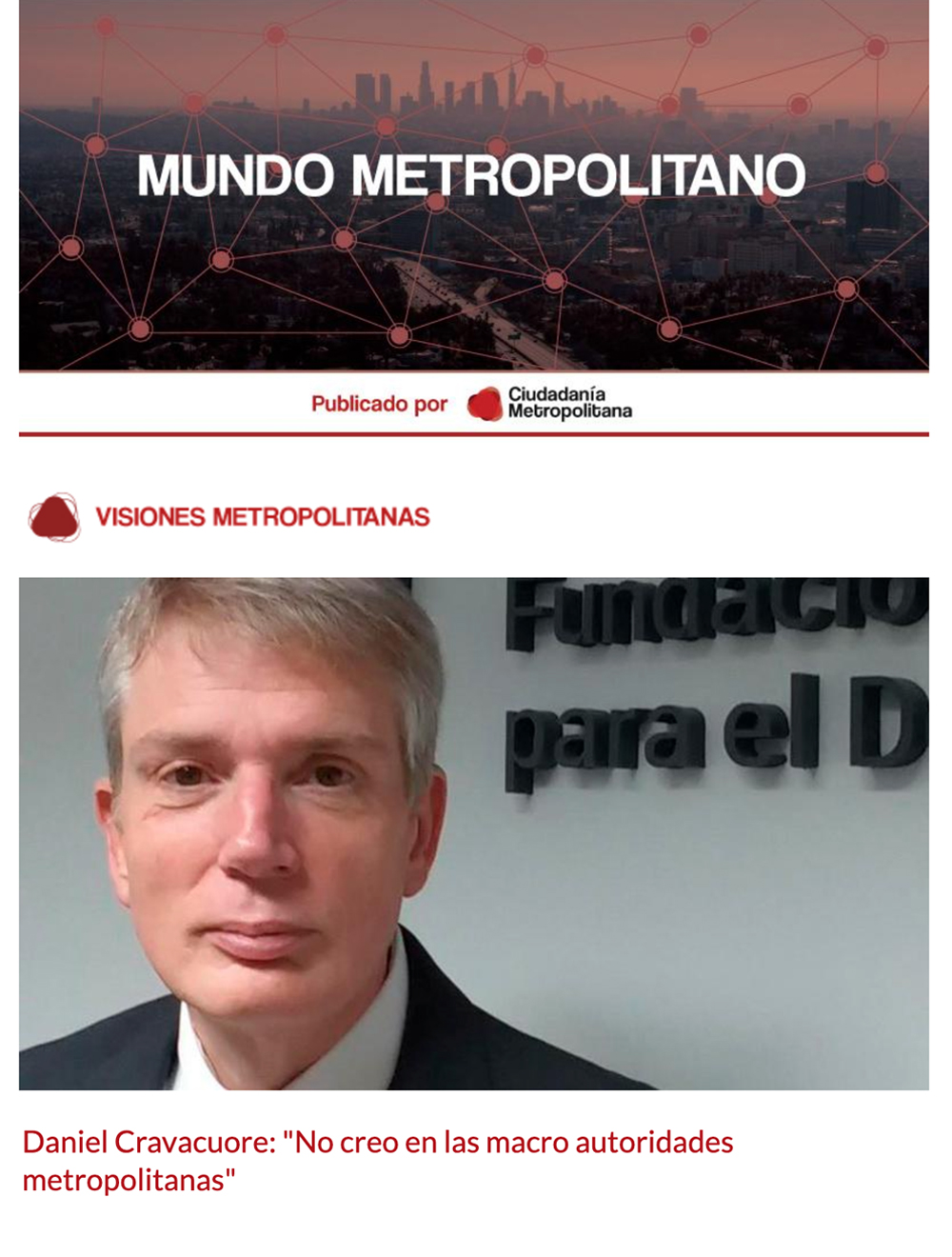 Newsletter Mundo Metropolitano 3