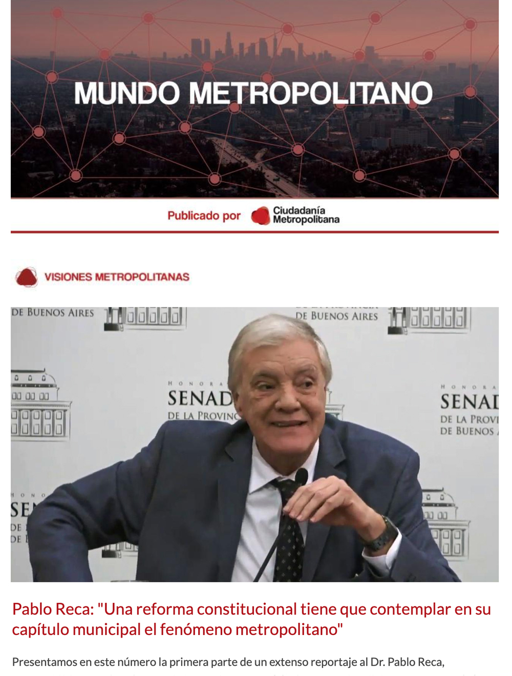 Newsletter Mundo Metropolitano 7