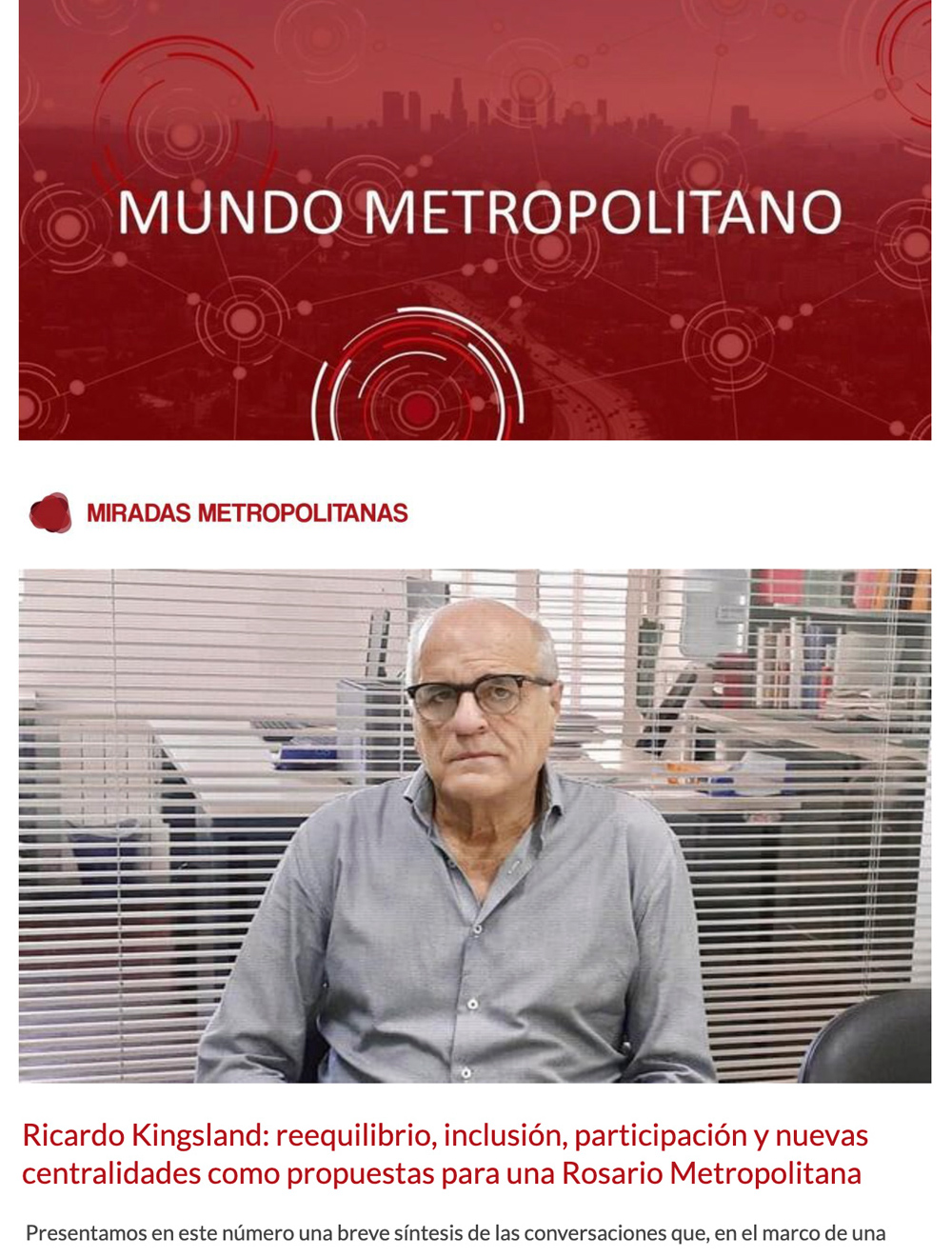 Newsletter Mundo Metropolitano 15