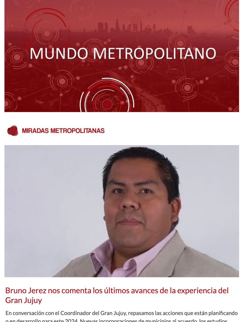 Newsletter Mundo Metropolitano 16