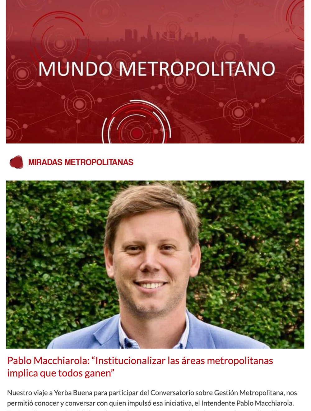 Newsletter Mundo Metropolitano 19