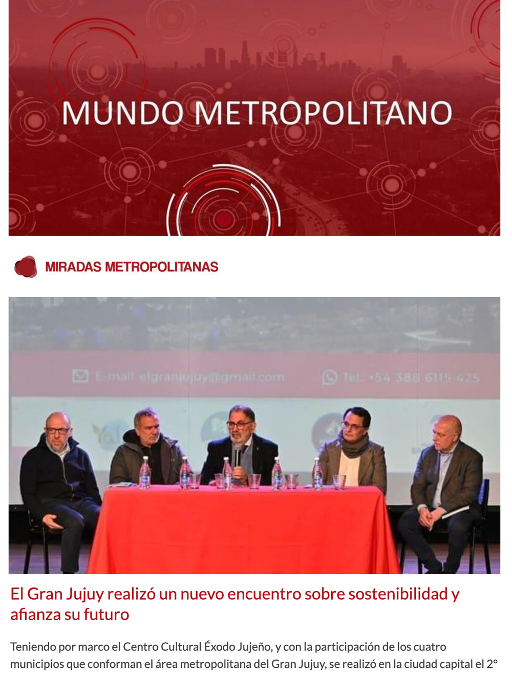 Newsletter Mundo Metropolitano 20