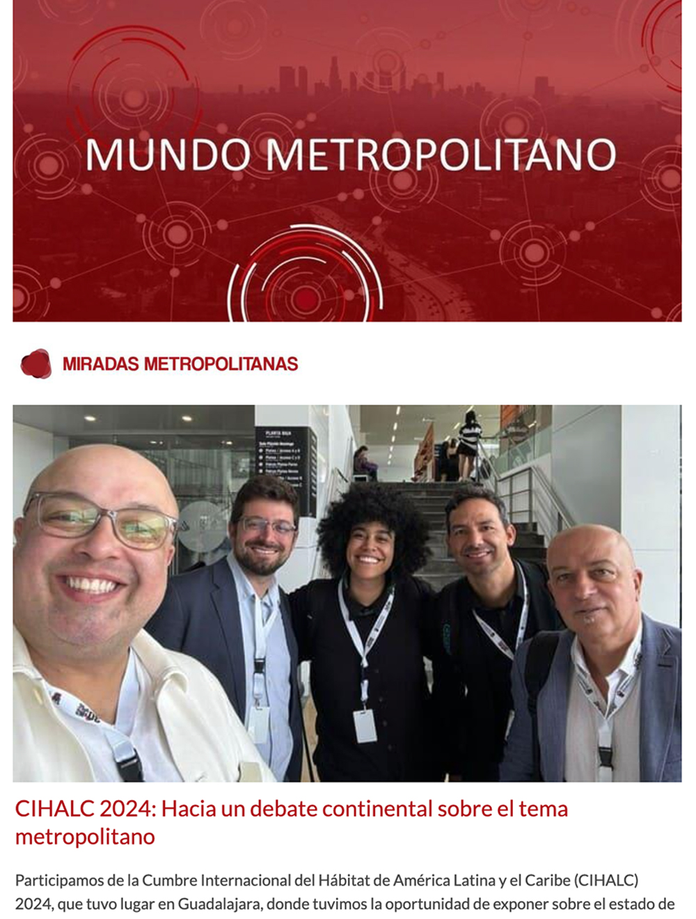 Newsletter Mundo Metropolitano 21