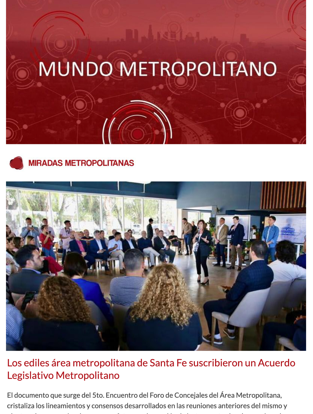 Newsletter Mundo Metropolitano 22