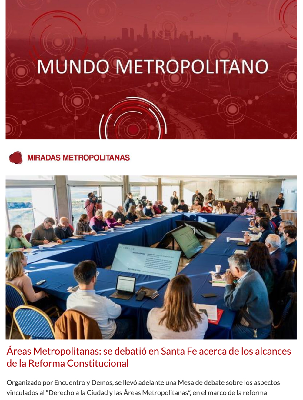 Newsletter Mundo Metropolitano 28