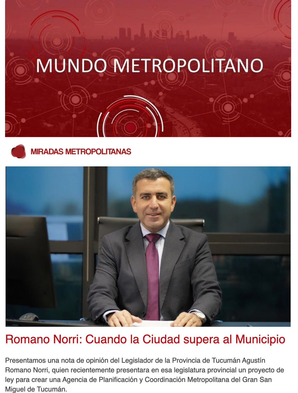Newsletter Mundo Metropolitano 35